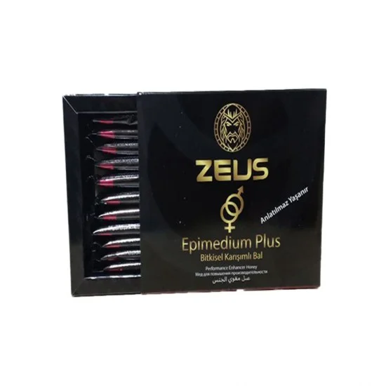 Zeus Plus Paste Zeus Epimedium Plus Honey For Men and Women Natural Libido Booster and Sexual Vitality 12 sachets x 15 gr